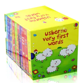 10 Cărți/Set USborne Primele Cuvinte Carte de Bord Jucării Educative pentru Copii Carti in limba engleza pentru Copii Carti in limba engleza