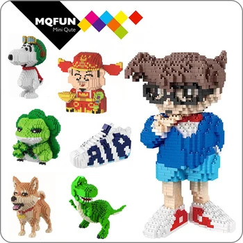 BABU desene animate Anime mike Conan universitatea Monster animal, câine, pisică copii din plastic bloc cifrele de acțiune băieți jucărie de învățământ