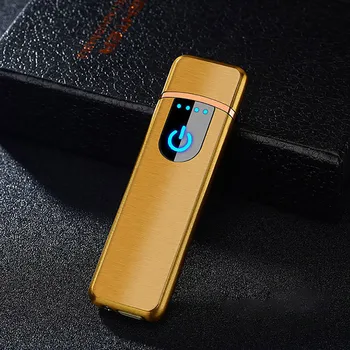 Metal-verso Tungsten Bricheta USB bricheta Electrica Senzor Tactil Portabil de Încărcare Vânt Brichete pentru Bărbați
