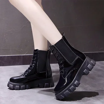 MCCKLE Femei Chelsea Cizme Groase Non-alunecare Zip Fata Pantofi din Piele Glezna Cizme Femei Botas Mujer Scurt de Boot Noua Moda 2020