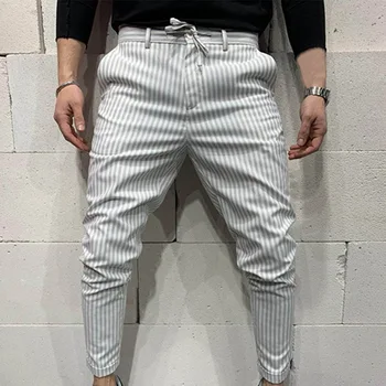 Produse de Top de Vânzare În 2020 Nouă Picioare de Bărbați Pantaloni Casual Dantela de Culoare Solidă Pantaloni cu Dungi de Îmbrăcăminte pentru Bărbați
