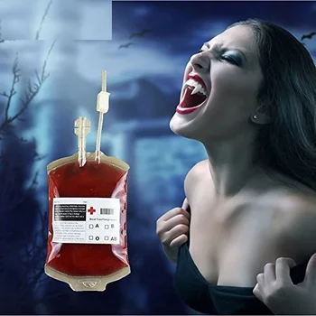 50pcs 380ml Halloween Propunerii de Sânge Bea Container, consumul de Sac, Suc de Fructe Bea Sânge Pachet, Bauturi Sac, Gratuit Pâlnie