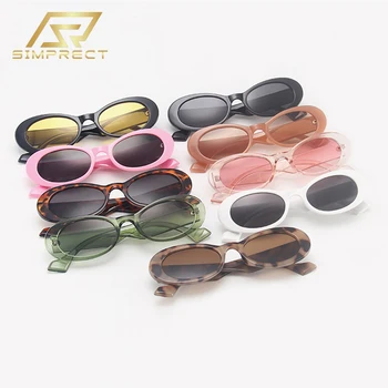 SIMPRECT Vintage Oval ochelari de Soare Femei 2021 Înaltă Calitate de Metal Balama Ochelari de Soare Moda UV400 Nuante Pentru Femei Gafas De Sol