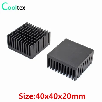 10buc/lot 40x40x20mm Aluminiu Radiator radiator radiator negru pentru Cip electronic LED COOLER de racire disipare a căldurii