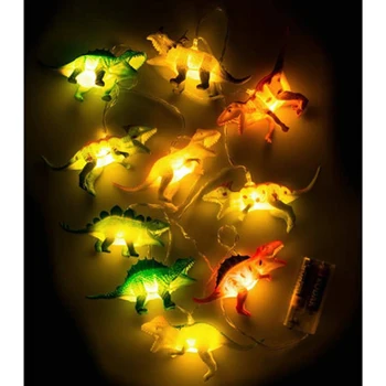 10 LED Dinozaur Șir de Lumină Pentru Copii de Crăciun, Lumini de Basm Camera Copiilor Lumini de Partid Cadou Jurassic World Decor Șir Lumina
