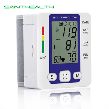 Saint Sănătate Electric Încheietura Tensiunii Arteriale Monitor Portabil tensiometru de îngrijire a sănătății bp Digital cu Monitor de Presiune sanguina metri
