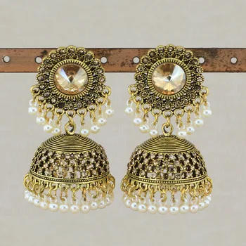 Stil Indian Cercei Aur placate cu Aliaj Cercei Tassel Cercei Bell Naționale Tradiționale Cercei Pandantiv