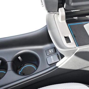 Pentru Toyota Prius și Prius Prim 2016-2018 se Potrivi Personalizat Cupa Titular, Usa, si Consola centrala Linie de Accesorii 16-Pc Set (Albastru Tri