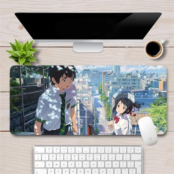 Japonia Numele Anime Mouse Pad XL Mare de Jocuri 60x30cm Mousepad Gamer Durabil de Blocare Marginea Lavabil Otaku Calculator de Birou Mat