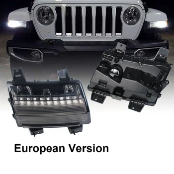 Pentru Jeep Wrangler Jl 2018 2019 Noi DRL Led Lumini de Zi de Funcționare cu DRL si Semnalizare statele UNITE ale americii/Versiunea Europeană