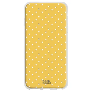 FunnyTech®Silicon de Caz pentru Samsung Galaxy A21s l yellow polka dot fundal