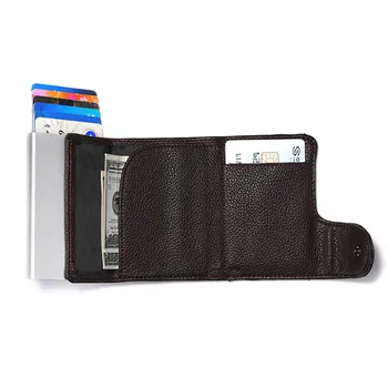 BISI GORO 2020 Metal RFID Titularul Cardului de Credit Oameni de Afaceri Carte de IDENTITATE Caz Automată Card RFID Portofel din Aluminiu Card Bancar Portofele