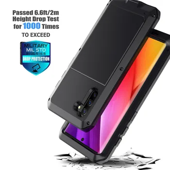 5D Full Lipici Temperat Film Pentru Samsung Nota 10 S10 S10P S8 S8Plus S9 S9Plus Nota 8 de Lux Doom Armura Caz de Metal de Acoperire rezistent la Șocuri
