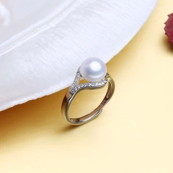 FENASY geometrice pearl bijuterii seturi de cercei cu perle naturale si argint 925 pandantiv colier pentru femei de moda drăguț inel