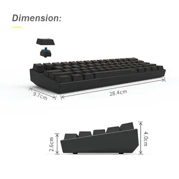 Anne Pro 2 60% NKRO Bluetooth 4.0 Tip C RGB 61 de Taste Tastatură Mecanică de Gaming Cherry Comutator Comutator Gateron