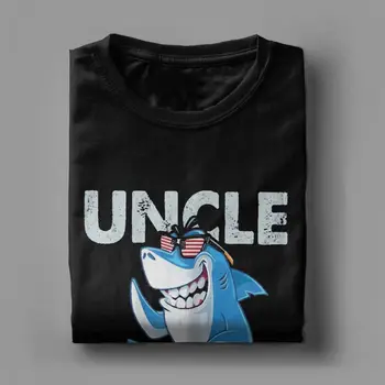 Unchiul Rechin Doo Doo T-Shirt pentru Bărbați Unchiul Rechin Tati Rechin Cadouri Teuri Echipajul Gât Bumbac Pur Haine Plus Dimensiune T-Shirt