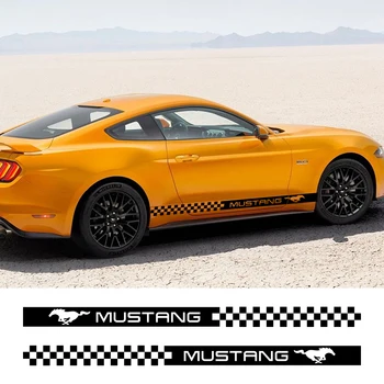 2 buc Laterale Dungi Autocolante Auto Auto Filmul de Vinil Decal Sport Grafica Pentru Ford Mustang Automobile de Styling, Tuning Auto Accesorii