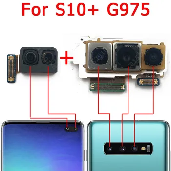 Original Pentru Samsung Galaxy S10 Plus G975F Fata Spate Camera Frontală Principale cu care se Confruntă Camera Module Flex Înlocuire Piese de Schimb