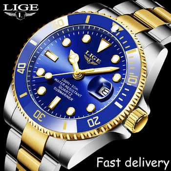 2020 LIGE Nou Sport Mens Ceasuri de Top de Brand de Lux Ceas din Oțel Inoxidabil rezistent la apa Militare Cronograf Cuarț Ceas pentru Bărbați Relojes