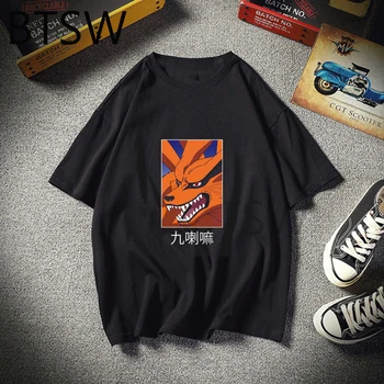 Kurama Kyûbi Naruto Anime Tricou Cool Print T-Shirt Haine Haioase Tricouri Om O Gâtului Ullzang Tricouri