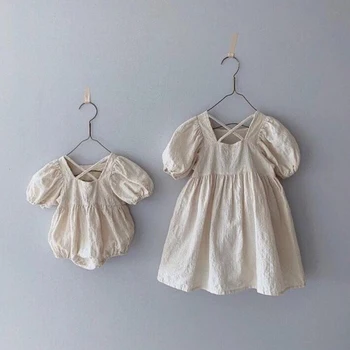MILANCEL copii rochie pic sisiter costume sora mai mare rochie de lenjerie de pat pentru copii rochie baby body