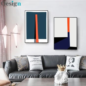 Elegante colorate geometrice cadru modern nordic pictura abstractă cadru poster de arta de perete imagine living office home decor