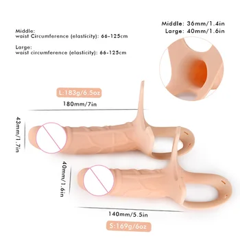 Realist Curea Pe Portabil Vibratoare Penis Sleeve Reutilizabile de sex Masculin Penisului Hollow Extender Penis Mâneci Adulți Jucarii Sexuale pentru Barbati