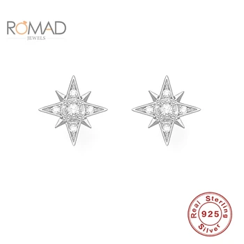 ROMAD Mici de Argint 925 Cercei Stud Moda Bijuterii coreea Zircon Spumante Stele Cercei Pentru Femei 2020 Set