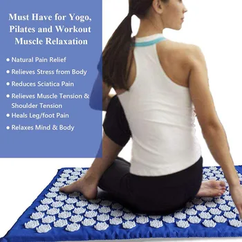 KoKossi Mat acupressur/Mat Yoga/ Fitness mat/ acupressur scuti de stres spate dureri de corp spike acupunctura masaj pentru acasă mats