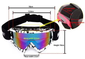 WOSAWE Bărbați Femei Ciclism Ochelari Schi Snowboard Motocicleta Ochelari de Vânt Ochelari de protecție UV-Protect Burete Cald Pad