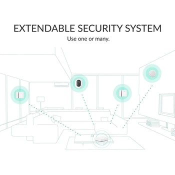 Kami Camera de Securitate Alb Interior/Exterior Wireless 1080p Sistem de Securitate Acasă Acasă Kit de Compatibilitate, cu Baterie Reîncărcabilă