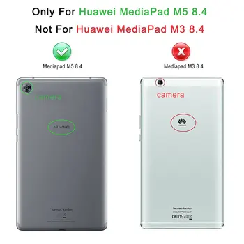 Folio case pentru Huawei Mediapad M5 8.4 SHT-AL09 SHT-W09 de 360 de Grade de Rotație Stand din Piele Capac de Protecție Mediapad M5 8.4 Cazuri