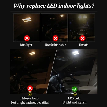 12Pcs Alb Liber de Eroare LED-uri Lampa plăcuței de înmatriculare + LED Lumini de Interior Kit Pentru Audi TT TTS 8N MK1 Coupe Roadster (1999-2006)