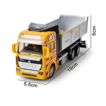15 Tipuri de Aliaj de Inginerie Camioane Modele de Mașini de Jucărie pentru Băieți Diecasts Jucarii Vehicule 1:64 Scară Trage Înapoi Excavator Camion Mixer Y047