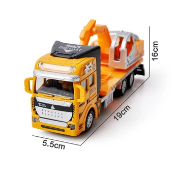 15 Tipuri de Aliaj de Inginerie Camioane Modele de Mașini de Jucărie pentru Băieți Diecasts Jucarii Vehicule 1:64 Scară Trage Înapoi Excavator Camion Mixer Y047