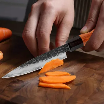XITUO5inch cuțit de Utilitate trei straturi compozite de oțel manual-forjate bucatar cuțit de tăiat legume și decojit peeling cuțit de bucătărie