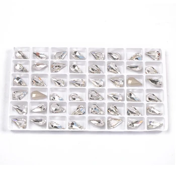 Clar Strasuri De Cristal 4300 Picătură Strass Aur, Argint Bază Coase Pe Fantezie Piatră Cu Setarea Chatons Bijuterii Pantofi De Decorare