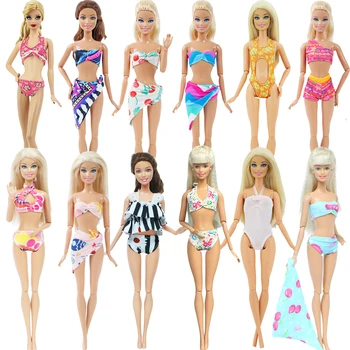 5 Set Aleator de Costume de baie Costume de baie Bikini / Una Bucata Plaja de Înot de Baie Păpuși Minunate Accesorii Haine pentru Papusa Barbie