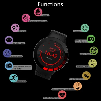 IP68 Ceas Inteligent Bărbați Ceasuri rezistent la apa de Mare, Ecran Mare, E3 Smartwatch Ceasuri Sport Rata de Inima tensiunea de Sănătate Tracker