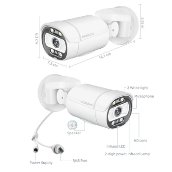 MISECU H. 265 5MP PTZ POE aparat de Fotografiat Inteligent Ai Fata Detectat Plin de Culoare de Noapte Două-way Audio Video CCTV de Supraveghere de Securitate Kit Onvif