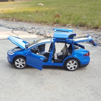 Dubee Nou 1:32 Tesla MODEL X Aliaj Model de Masina Diecasts & de Jucărie Vehicule de Jucărie Mașini de Transport Gratuit Copil Jucării Pentru Copii Cadouri pentru un Băiat Jucărie