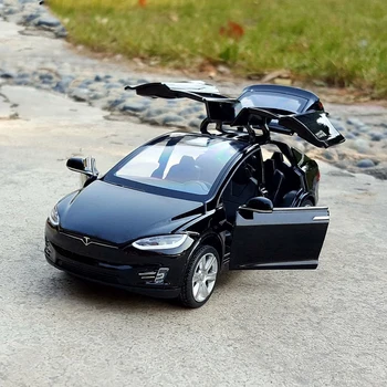 Dubee Nou 1:32 Tesla MODEL X Aliaj Model de Masina Diecasts & de Jucărie Vehicule de Jucărie Mașini de Transport Gratuit Copil Jucării Pentru Copii Cadouri pentru un Băiat Jucărie