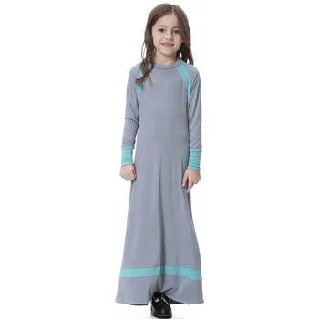 Arab Vestidos Copii Fata Abaya Dubai Caftan Bangladesh Lung Lenjerie Maxi Rochie Bodycon Musulmane Hijab Rochie De Turci Haine Islamice