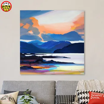 Pictura de numere de artă vopsea de numărul Mare de imagine DIY minimalist modern, litoral culoare peisaj living room decorative