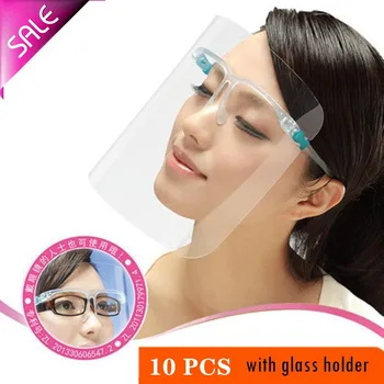 10buc Fata Complet Masca de Protectie Cu Ochelari de Adult Fata Scut Ochii Acoperi Clar Vizor Transparent Pentru Gătit Stropi Dovada