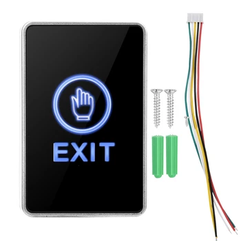 Senzor tactil Pannel NU NC COM Ieșire Acces Comutator de Control Cu Buton Dublu de Culoare Lumina LED-uri Pentru Acasă de Securitate, Birouri, Fabrici
