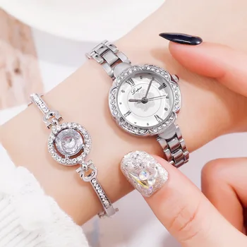 Top Brand De Lux Pentru Femei Rochie Ceasuri De Moda Stabilit Geometrice Brățară Brățară Cuarț Ceas Doamnelor Ceas De Mână A Crescut De Ceasuri De Aur