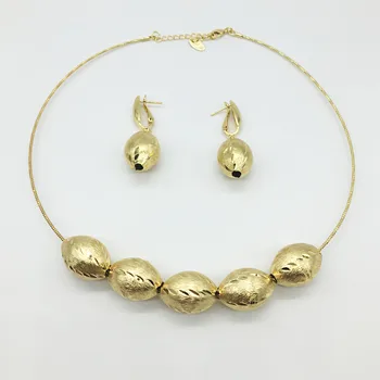 Dubai colier cercei din aur culoare cupru pentru femei Africane/Nigerian/Orientul Mijlociu nunta/petrecere, cadouri/set de bijuterii de mireasă