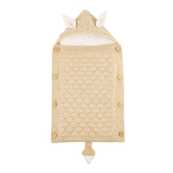 Copilul Saci de Dormit Nou-născut Plicuri Pătură 0-6M Înfășa Folie Sleepsacks Pentru Cărucior de Iarnă pentru Sugari, Tricotate Cald Sleepwear