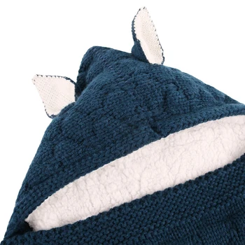 Copilul Saci de Dormit Nou-născut Plicuri Pătură 0-6M Înfășa Folie Sleepsacks Pentru Cărucior de Iarnă pentru Sugari, Tricotate Cald Sleepwear